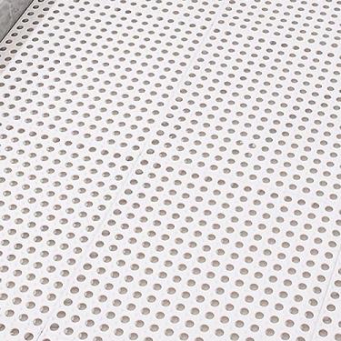Imagem de Mingzhe TAPETE DE BANHO DE MOSAICO PLÁSTICO 10 PCS ANTI SLIP VENTOSA TAPETES COZINHA BANHEIRO (Branca)