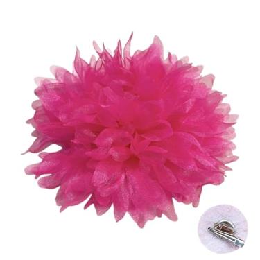 Imagem de Broche de flor de renda para mulheres: broches elegantes alfinetes de lapela tecido de organza para vestido terno cerimônia acessórios de roupas joias festa de casamento dança banquete 15 cm/5,9 pol