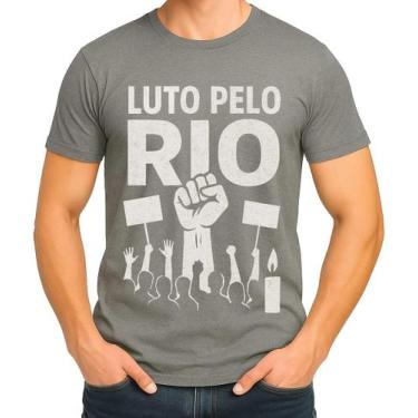 Imagem de Camisa Camiseta de Algodão Masculina Feminina Unissex Luto pelo Rio de