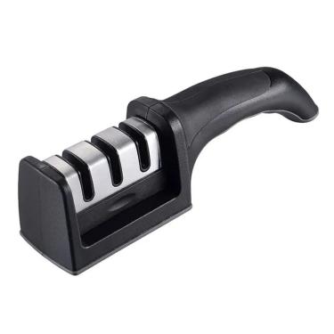 Imagem de Afiador Amolador Afiação De Facas Chairas 3 Fases Estágios Cor:preto;tamanho:único;gênero:unissex