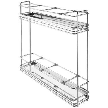 Imagem de Porta Temperos Condimentos Suporte Deslizante Aço Inox com Corrediça p