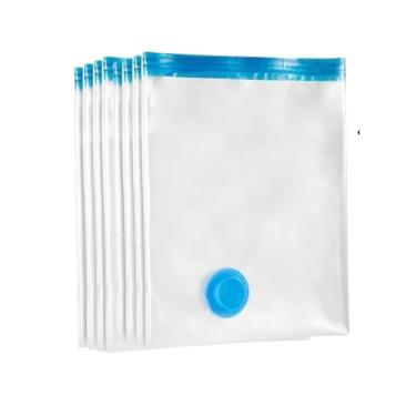 Imagem de Kit Saco a Vacuo Bomba Manual Organização de Roupas Mala Viagem Guarda Roupas(Kit 10 Unid -70x110cm,Com Bomba)