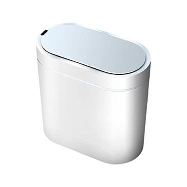 Imagem de pcagfaajmh Caixote do lixo com sensor automático para lixeira silenciosa com tampa para uso doméstico, cozinha, quarto, escritório