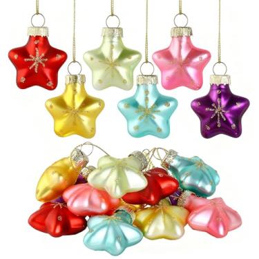 Imagem de Mini enfeites de vidro estrela para dia dos namorados – 12 peças de decorações de cristal para casa romântica e exibição de presente (1,5 × 1,78 cm)