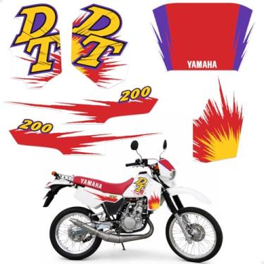 Imagem de SPORTINOX, Adesivos Para Yamaha DT 200 1996 Moto Vermelha Completo