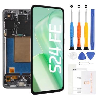 Imagem de Substituição de tela para Samsung Galaxy S24 FE (OLED) SM-S721B, SM-S721B/DS, SM-S721U1, SM-S721U, SM-S721W, SM-S7210, SM-S721N 17.0 cm LCD Display Touch Digitalizador Montagem de vidro com moldura