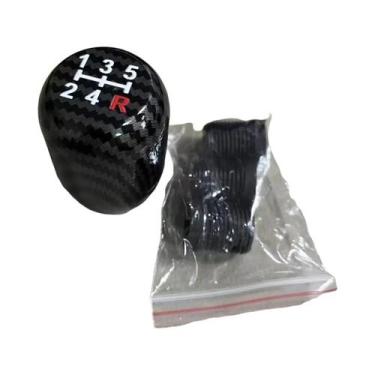 Imagem de Manopla De Câmbio Universal De Alumínio Carbono Preto 5/6 Velocidades 