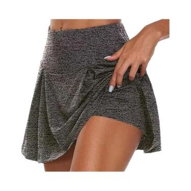 Imagem de Saia Mini De Cintura Alta Para Mulheres, Secagem Rápida, Cor Sólida, P