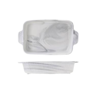 Imagem de Frigideiras de lasanha 1400 ml/2800 ml, cerâmica para forno de orelha dupla, prato para assar caril, arroz, macarrão, prato grande de lasanha (pequeno)