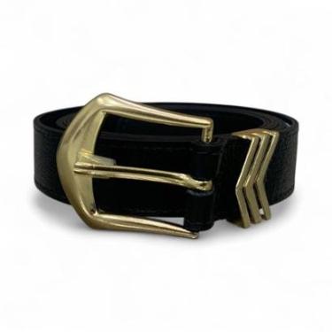 Imagem de Cinto Feminino em Couro Fivela Dourada 014 Caramelo P-Feminino