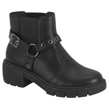 Imagem de Bota Feminina Cano Curto Knit Napa Preto Beira Rio 9077.213-Feminino