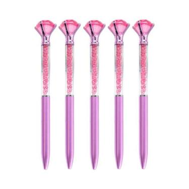 Imagem de Conjunto Elegante De 5 Canetas Com Cristais Para Presentes De Escritór
