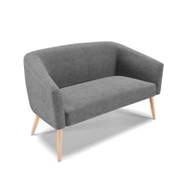 Imagem de Namoradeira 02 Lugares Stella Linho Grafite A26 Natural