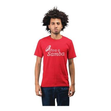 Imagem de Camiseta Viva O Samba Pagode Musico Instrumentista - BLACKCHIC, Vermel