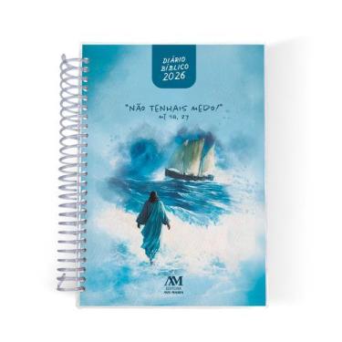 Imagem de Agenda Diário Bíblico 2026 Espiral Jesus Não Tenhais Medo - Ave - Mari