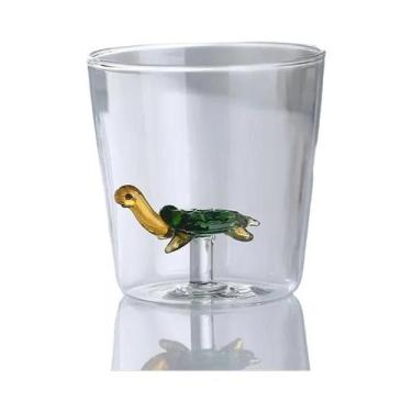 Imagem de Copo De Vidro 3D Artesanal Em Forma De Animal E Planta, Transparente, 