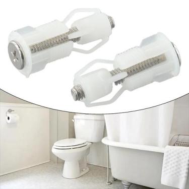 Imagem de Kit De Fixação Para Assento Sanitário Branco Com Parafusos, Porcas E T