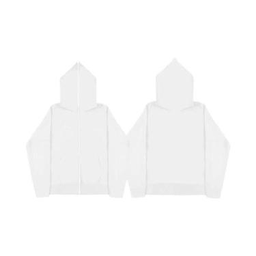 Imagem de Moletom Unissex De Fleece Polar Com Capuz E Zíper Completo Para Outono