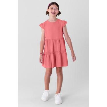 Imagem de Vestido liocel infantil menina Brandili Rosa, 6, Rosa