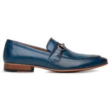 Imagem de Sapato Social Couro Azul Premium 58856-Masculino