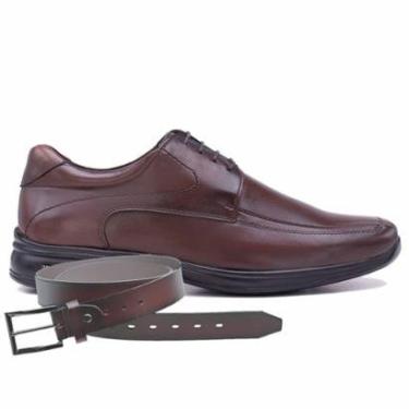 Imagem de Sapato Jota Pe 3d Marrom Air + Cinto De Couro 71454-Masculino