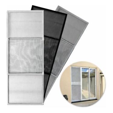 Imagem de Tela Mosquiteira De Encaixe Regulável Branca P Vãos De Porta - LIFELON