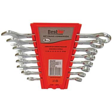 Imagem de Jogo De Chaves Combinadas Aço 8 Peças 8 - 19Mm