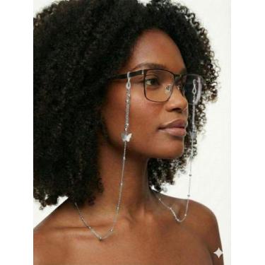 Imagem de Cordão Corrente Salva Óculos Banhado Ouro 18k Luxo Segurança - RL Star