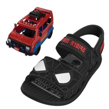 Imagem de Sandalia Infantil Menino Personagem Leve Homem Aranha Furgao