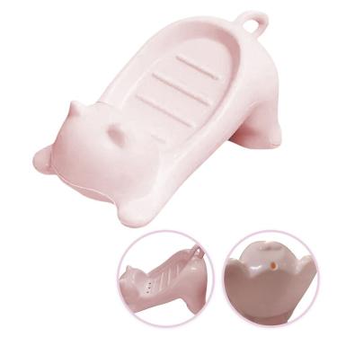 Imagem de Saboneteira Gatinho Porta Sabonete Gato Banheiro Lavabo Pia Box Bancada Mesa Divertido Decoracao Antiderrapante Drenagem