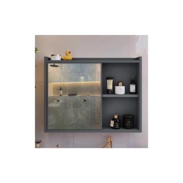 Imagem de Espelheira Armarinho Banheiro Armário Suspenso Prateleira - RPM Móveis