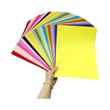 Imagem de Conjunto De Papel De Origami Colorido Com 100 Peças, Materiais Para Ar