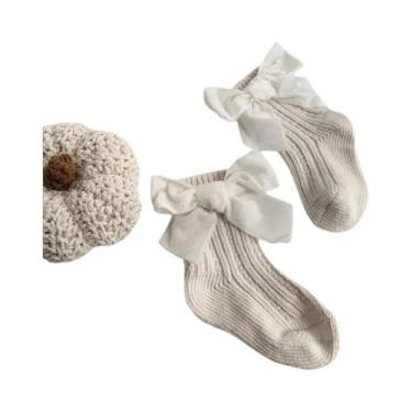 Imagem de Meias De Inverno Para Meninas, Grossas E Quentes, De Algodão Tricotado