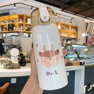 Imagem de Garrafa Térmica Infantil Com Canudo Aço Inox Água,suco Vácuo - Nehc, B