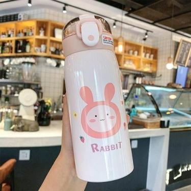 Imagem de Garrafa Térmica Infantil Com Canudo Aço Inox Água,suco Vácuo - Nehc, R