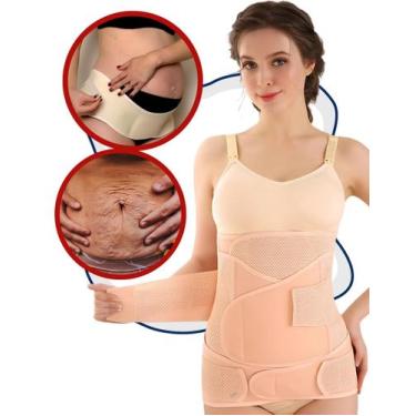Imagem de Kit Cinta de Compressão para Pós Parto Abdominoplastia Cesárea Histere