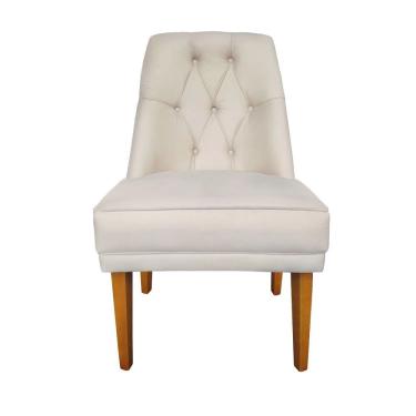 Imagem de Cadeira Para Sala De Jantar Escritório Estofada Berlim Retro Suede Porcelana Eli Móveis...