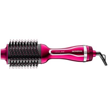 Imagem de Escova secadora alisadora mondial chrome pink Es04 360, Chrome Pink, 1