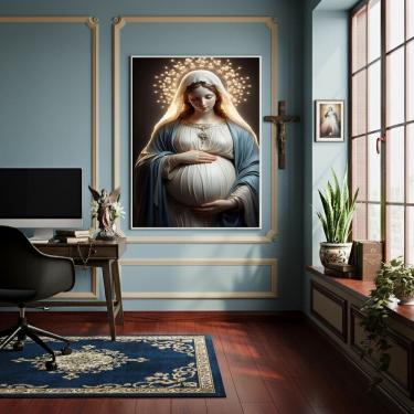 Imagem de Quadro Decorativo Maria A Mãe de Jesus Cristo - 70x50cm