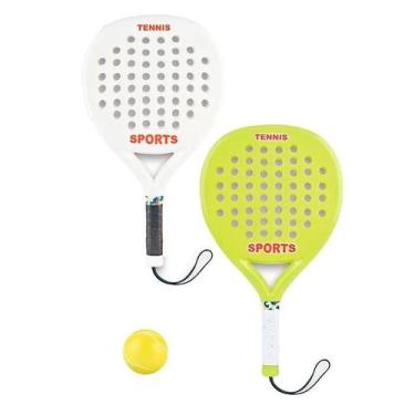 Imagem de Kit 2 Raquetes para Beach Tenis 40cm Com 1 Bola Art Sport - Zein - Art