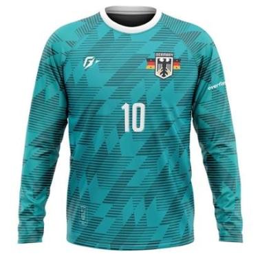 Imagem de Camiseta Manga Longa Filtro UV Alemanha Verde Retrô-Masculino