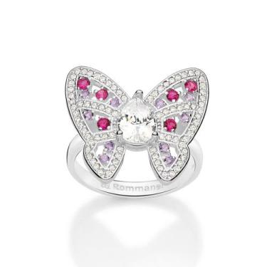Imagem de Maxi Anel Borboleta com Zircônias Rommanel 810391 Tamanho:20Cor:COLORI