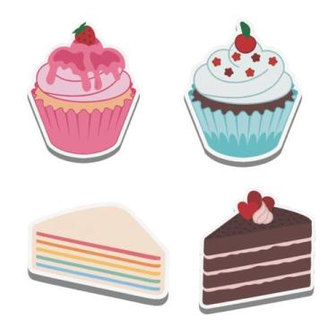 Imagem de Kit com 4 BORRACHA Divertidas Animadas Cakes - Onda