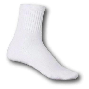 Imagem de Meias Brancas Algodão Padrão Eb = Tfm = Kit 6 Pares - COTURNOS E PERSO