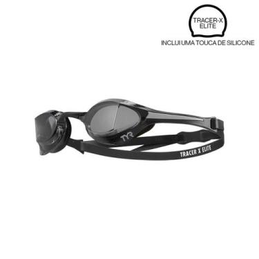 Imagem de Óculos de Natação TYR Tracer-X Elite Lente Fumê  Visão 180 com Trilhos