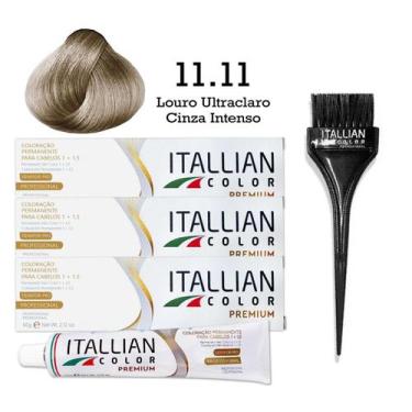 Imagem de 3 Unidades Coloração 11.11 Louro Ultraclaro Cinza Intenso  Itallian Co
