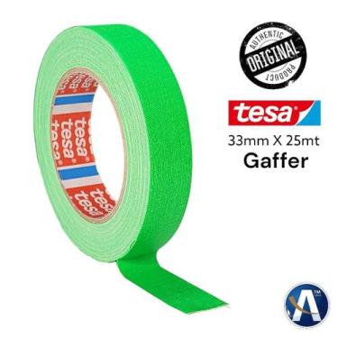 Imagem de Fita Tecido Gaffer Tape Tesa 33mm x 25m Verde Fluorescente - Fita Ades
