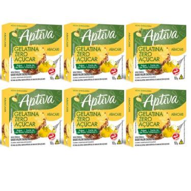 Imagem de Kit 6 Gelatinas em Pó Zero Açúcar Apti Sabores