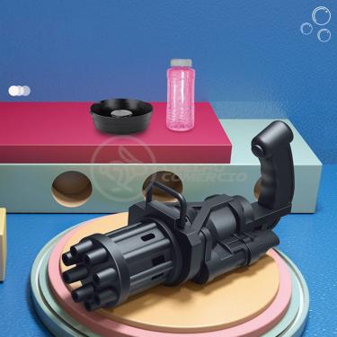 Imagem de Máquina Elétrica Brinquedo Tiktok Lança Bolhas Sabão Mágica Criança Infantil com 8 Saíd...