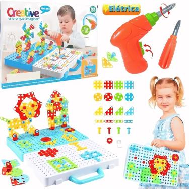 Imagem de Brinquedo de Montar Creative 199 Peças para Formas Figuras e Pequenas Construções com M...